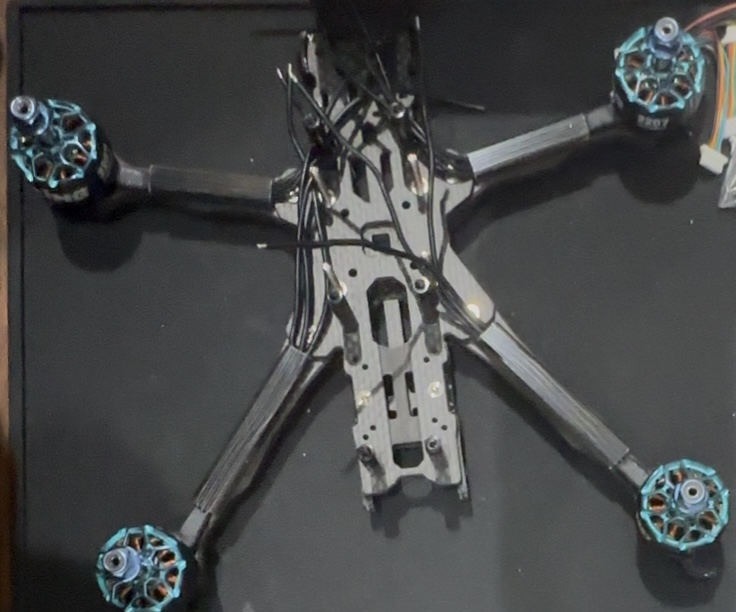 Motors mounted to frame arms