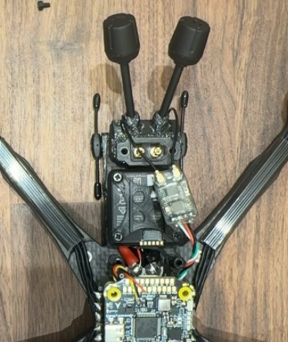 DJI O4 Pro mounted on frame